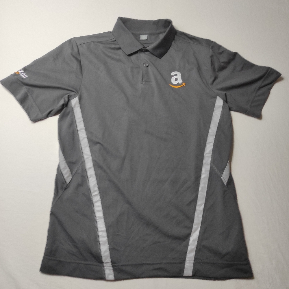 Amazon Sz S Gray Polo Shirt Employee
